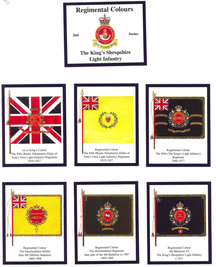 The King's Shropshire Light Infantry 2nd Series - 'Regimental Colours' Trade Card Set by David Hunter